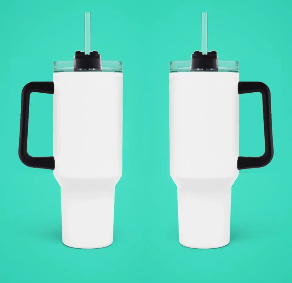 Print On Demand 40 oz Tumbler White Or Black Handle
<br>
<br>
SUBLIMATION