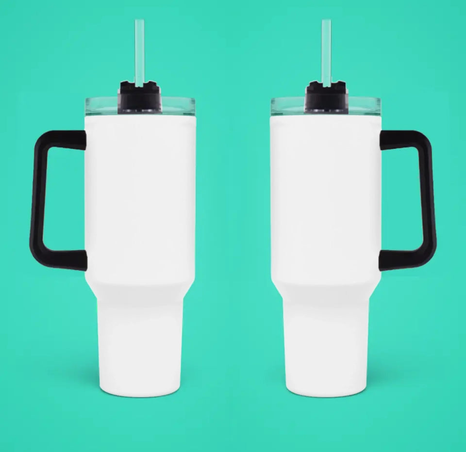 Print On Demand 40 oz Tumbler White Or Black Handle
<br>
<br>
SUBLIMATION