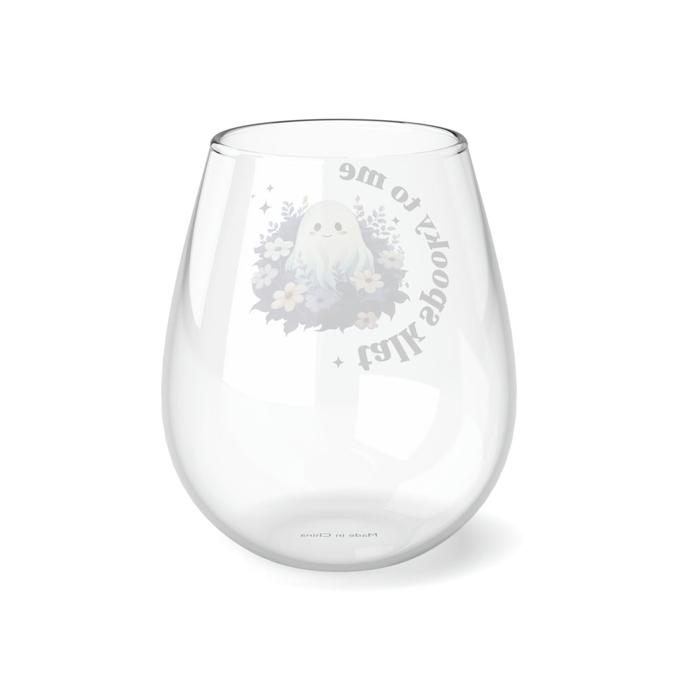 Talk Spooky To Me 11.75 Stemless Wine Glass