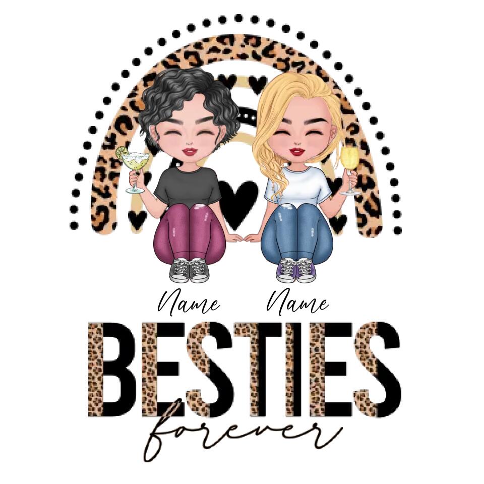 Customized Bestie Here's To Another Year 12 oz Wine Tumbler