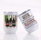 Customized Here's To Another Year Of Bonding Over Alcohol Wine Tumbler