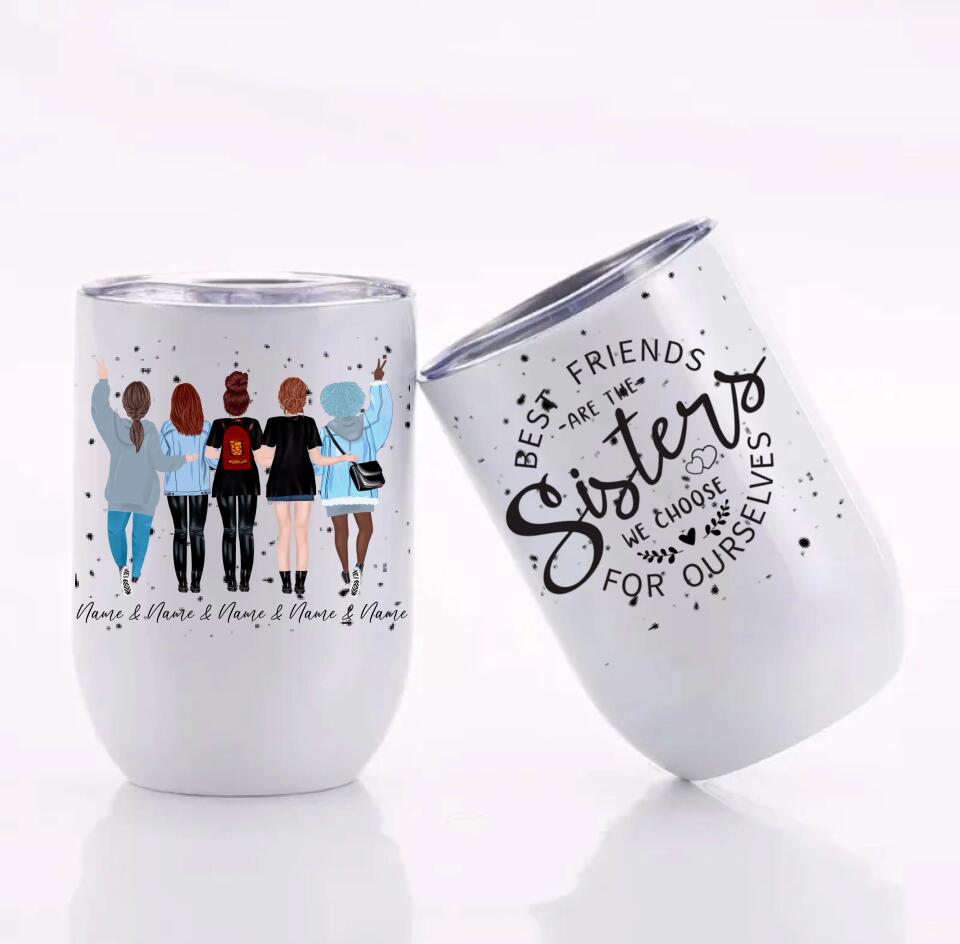 Customized 5 Best Friends Tumblers Instant Mockup