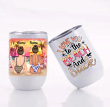 Customized I Love You To The Beach And Back 12 oz Wine Tumbler