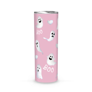 Cute Pink Ghost 20 oz Skinny Tumbler